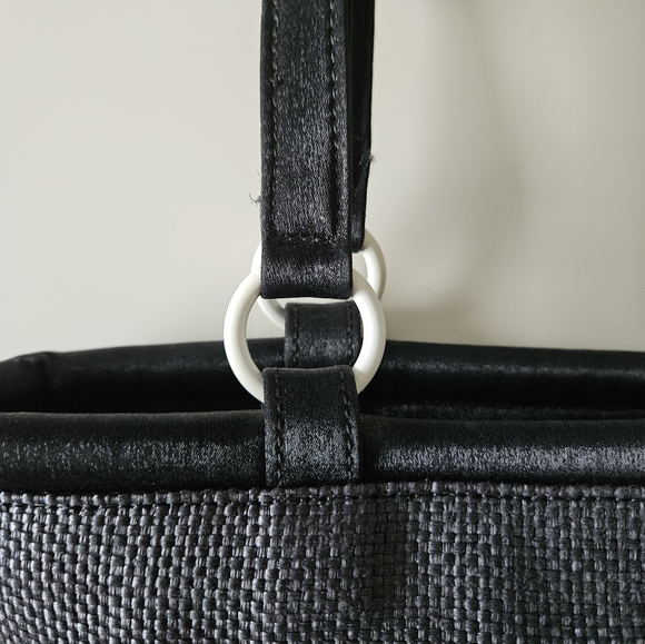 🇨🇵 Courreges Paris vintage small black canvas tote 🇨🇵 - Picture 6 of 7